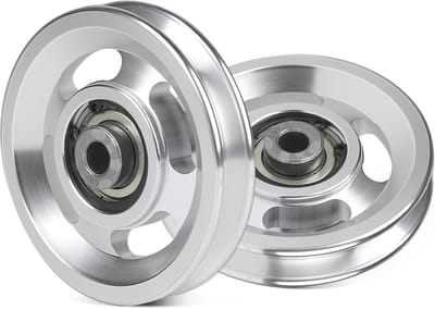 Kabelrol Set - Fitness Katrollen - Krachttraining & Fitness - Hoge Draagkracht - 95 mm Diameter - Aluminium
