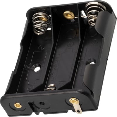Batterijhouder - Batterijbox AA - Apparaten Voeden - Voor 3 Batterijen - Compact Formaat