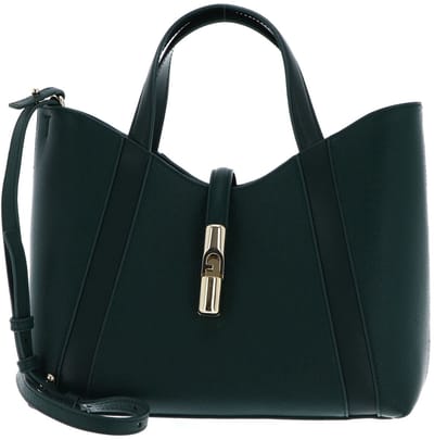 FURLA Leren shopper Goccia Tote Bag Botanical Green donkergroen