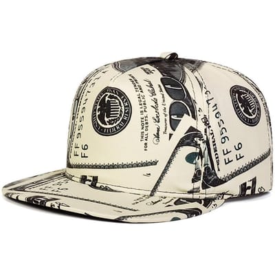 Creatieve En Nieuwe Bedrukte Platte Rand Hoed Straat Hiphop Hoed Straatdans Decoratieve Hoed Zonneklep Hoed Baseballpet beige