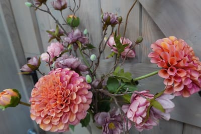 Boeket Herfst | Roze | Oranje | Sylxz | Brynxz | Zijdebloemen | Groen | 4 takken