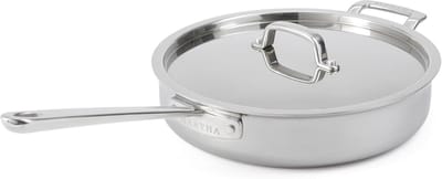 Ronde RVS Koekenpan met Deksel - 3.5 Quart