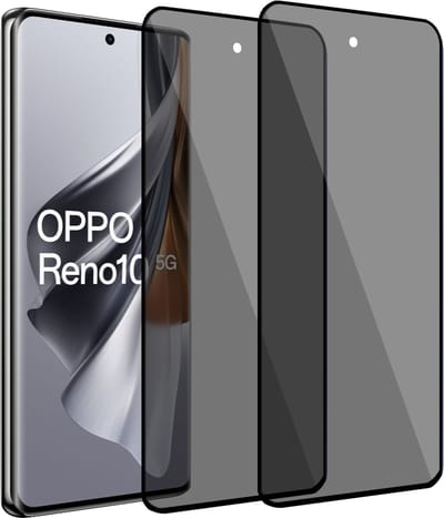 2x Geschikt voor OPPO Reno 10 / 10 Pro - Privacy Screenprotector - Beschermglas - Privé GuardCover