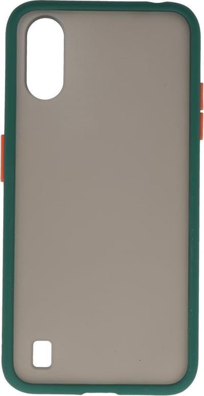 Hoesje Geschikt voor de Samsung Galaxy A01 - Hard Case Backcover Telefoonhoesje - Donker Groen