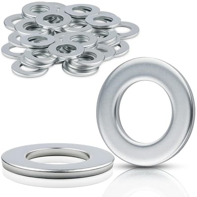 15 stuks sluitringen, set M24, sluitringen DIN125, carrosserieringen ID 25 mm AD 44 mm sluitringen, assortiment zilver, sluitringen voor moeren, schroeven, schroefdraadstang