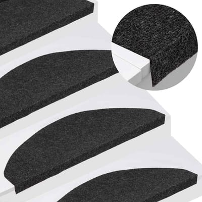 vidaXL - Trapmatten - zelfklevend - 20 - st - 65x22,5x3,5 - cm - zwart