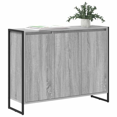 vidaXL - Bijzetkast - Grijs - Sonoma - 96,5 - x - 30 - x - 75 - cm - Bewerkt - hout