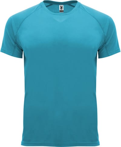 Turquoise Unisex Sportshirt korte mouwen Bahrain merk Roly maat 3XL