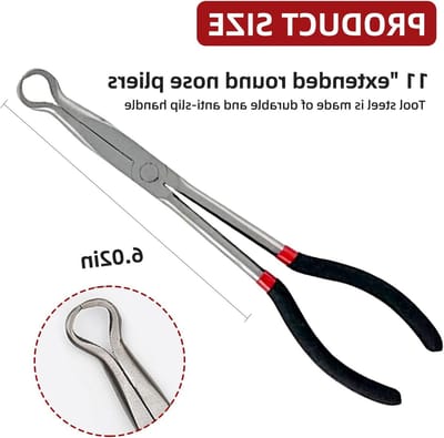 Tang - Slangklem Tang - Motoronderhoud - Lange Bek - 11 Inch - Grijs