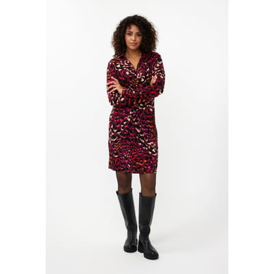 EsQualo Dress Knot Floral Gem Sj Print Maat: S | Blousejurken Outlet | Dames