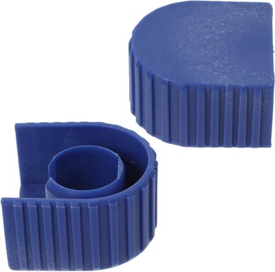 Allecto Plus - Ladder Caps Accessoires voor Telescopische Ladder - Blauw Plastic - Ladder End Caps, Ladder Protectors, Top Cover - Intrekbare Zolder Ladder - Uitbreiding, Stabilisator en Beschermende Caps