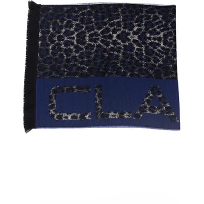 Cavalli Class Heren Blauwe Wol Sjaal