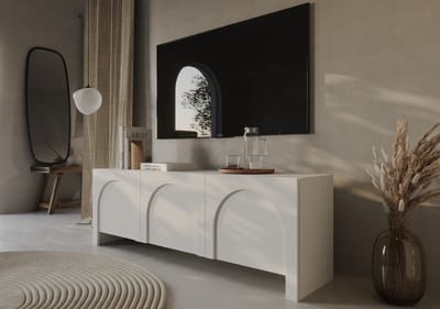 Meubel Square - TV meubel Salamia - Mat Wit - 150cm - TV kast