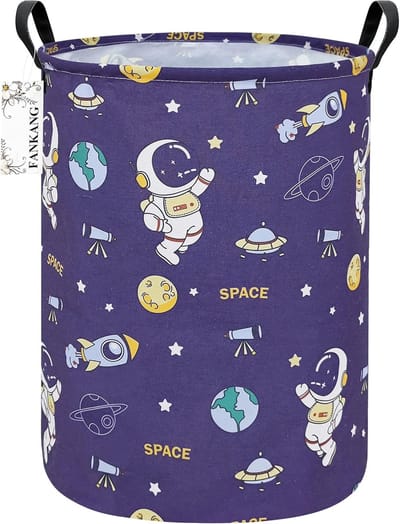 Opbergmand - Wasmand Kinderkamer - Speelgoed Opbergen - Opklapbaar Ontwerp - 50cm Hoog - Ruimtevaarder