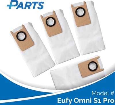 Eufy Omni S1 Pro Stofzakken (4 Stuks, Plus.Parts® alternatief voor T29B9)