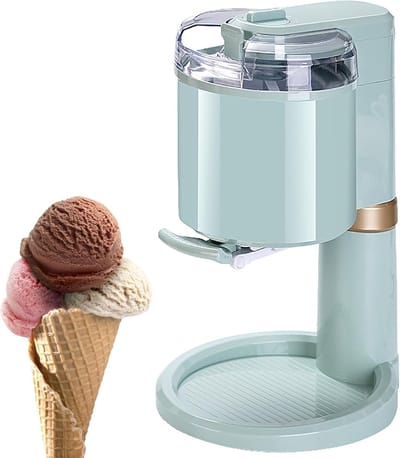 Doe-het-zelf Ijsmachine - Mini IJsmaker - Thuis Dessert Maken - Volautomatisch Roeren - 1 Liter - Wit
