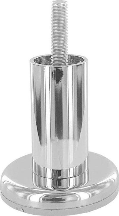 FLE - Stalen meubelpoot chroom rond ø 2,5 cm en hoogte 6 cm (M8)