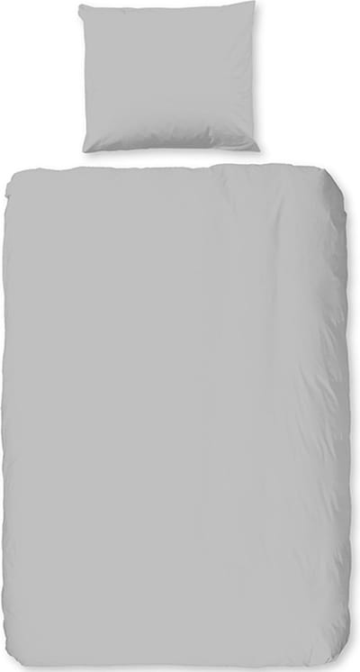 Zavelo Basic Uni Dekbedovertrek Grijs-1-persoons (140 x 200/220 cm)