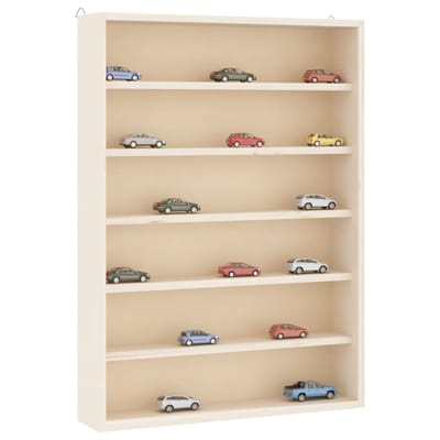 vidaXL - Houten - verzamelvitrine - met - 6 - planken - 40x8,5x55 - cm