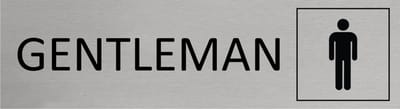 CombiCraft Aluminium deurbordje Gentleman 165x45mm met tape - per stuk