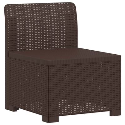 vidaXL - 3-Zits - Tuin - Sofa - Rattan - Look - PP - Bruin