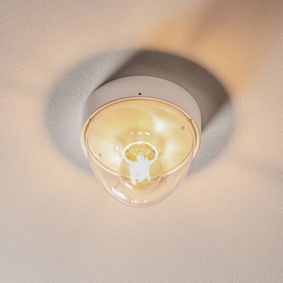 Nowodvorski Lighting Plafondlamp Nook met heldere kap, wit