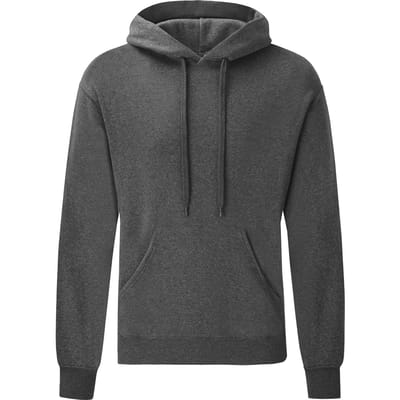 Fruit of the Loom Heren Classic Heather Hoodie (Donkere Heide)