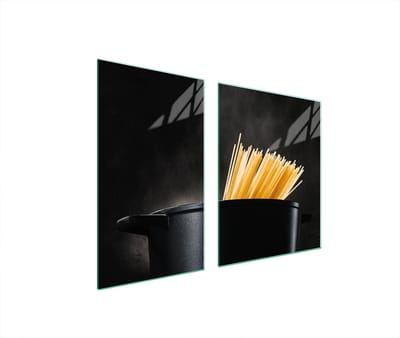 TMK ArtDeko Serie - Glazen Snijplank - 100x52 cm - Geschikt voor Alle Fornuizen - Meerkleurig
