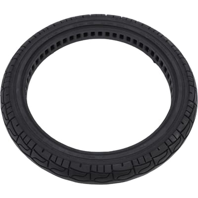 Pneu 16x2.125 Caoutchouc Anti-Explosion Anti-Crevaison Pneu Plein en Caoutchouc 16 Pouces pour Trottinettes Électriques Vélo Électrique black