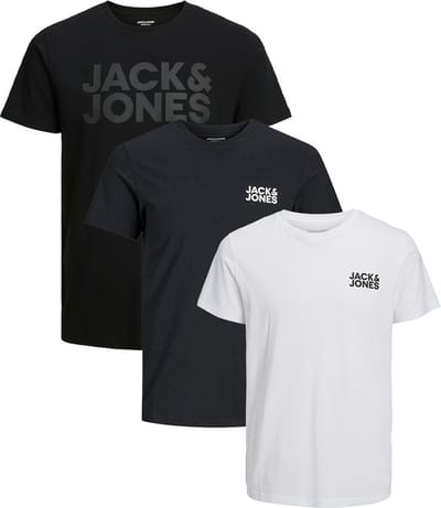 Jack & Jones Heren t-shirt 3 pack Corp