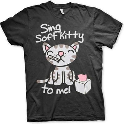 The Big Bang Theory Heren Tshirt -2XL- Sing Soft Kitty To Me Zwart