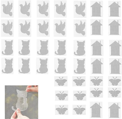 40x Hor Reparatie Tape - Met cartoonpatroon - Hor Reparatietape - Muggengaas Plakband - Zelfklevende hor reparatietape - Vliegengordijn Tape - Plakband voor Gaas - Deurhor / Raamhor Repareren - Voor snelle en eenvoudige reparaties