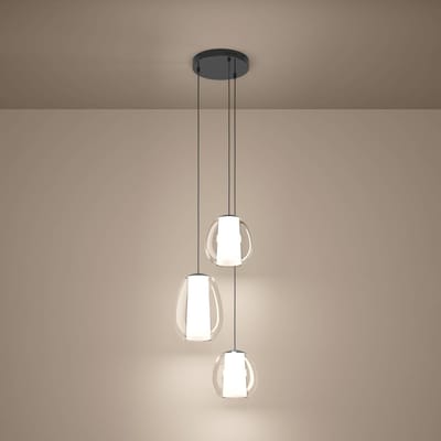 Stars of Light LED hanglamp Menorca nikkel 42 cm 3-lamps CCT