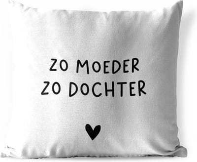 Tuinkussen - Spreuken - Zo moeder zo dochter - Quotes - Mama - Dochter - 40x40 cm - Weerbestendig