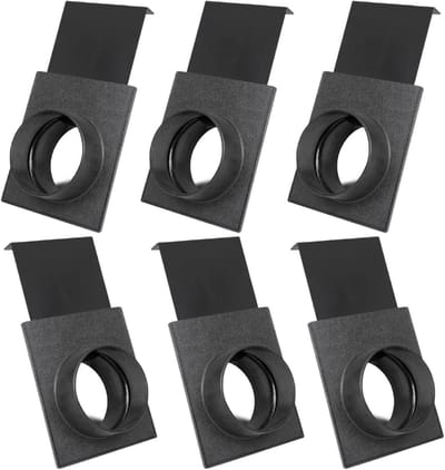 Stofafzuiging Poort - Luchtstroomregelaar - Werkplaats Efficiëntie - Handmatige Bediening - 4 Inch Diameter - Zwart
