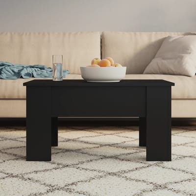 vidaXL - Salontafel - 79x49x41 - cm - bewerkt - hout - zwart