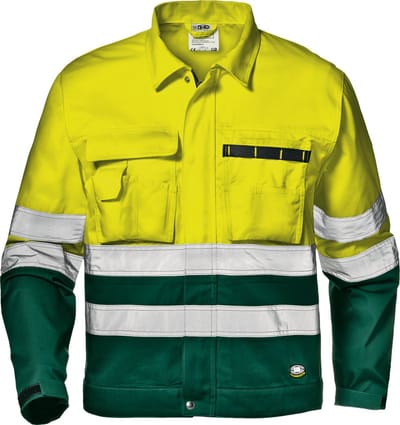 SIR SAFETY GREEN COLOR Hi Vis Reflecterend Stof Werkjas HEREN Veiligheidsjas Geel Groen - Reflecterende Band - Verstelbare Manchetten - Meerdere Zakken