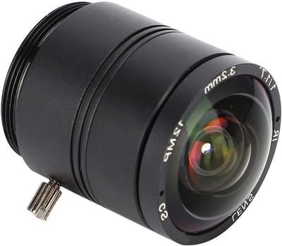Cameralens Vaste Brandpuntsafstand - CCTV Beveiligingslens - Scherpe Beelden Vastleggen - 12MP HD Hoge Resolutie - 3.2mm - Zwart