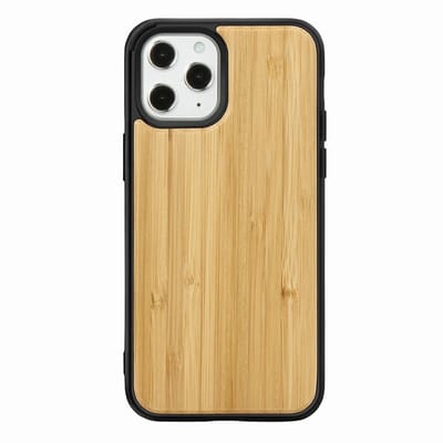 Mobiq houten hoesje geschikt voor iPhone 14 Pro Max - Back cover hoesje gemaakt van echt hout bamboe