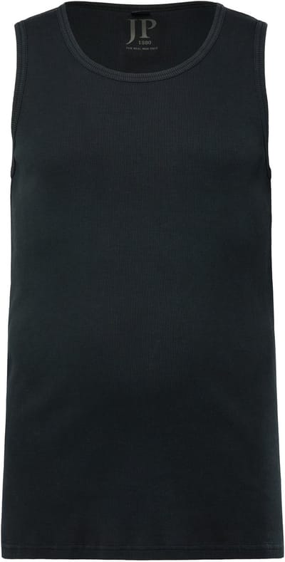 JP 1880 - Heren - Tanktop onderhemd badge - Zwart - Maat 3XL