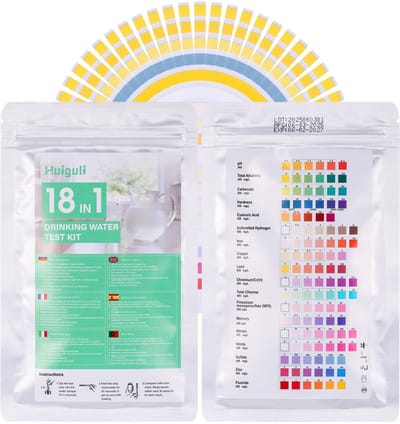 Dailygoods- Waterteststrips 18-in-1 - 50 Teststrips - pH-waarde/Nitriet/Chloor - Hardheid/Alkaliteit - Professionele Examens - Zeer Nauwkeurig Vezelpapier - Wateranalyse