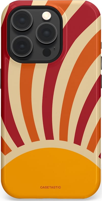 Casetastic Hoesje Geschikt voor Apple iPhone 15 Pro Magsafe - Stijlvolle Beschermende Duo-layer Case - Retro zomer