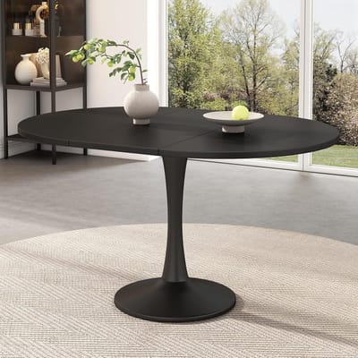 Eettafel Rond Uittrekbaar - Eetkamertafel - Gezellig Tafelen - Uitschuifbaar Van 4 Tot 8 Personen - 100 Tot 140 Cm