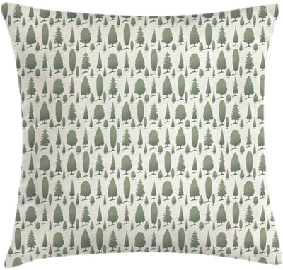 ABAKUHAUS Bos kussenhoes – Woudbomen – 40x40 cm – Omkeerbaar, rits