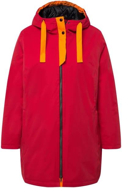 Ulla Popken - Dames - HYPRAR outdoorjas waterdicht 2-weg rits - Salsa - Maat 42+