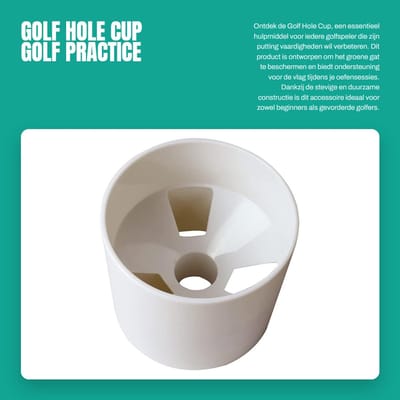 Dailygoods- Golf Hole Cup Stevig en Duurzaam - Anti-Roest - Bescherming Groen Gat - Ondersteuning Vlag - Golf Praktijk Hulpmiddel - Hoogwaardige Kunststof - Golfcup