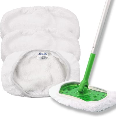 Herbruikbare Katoenen Mop Pad Covers voor Swiffer - Upgrade voor Nat en Droog Gebruik - 3 Stuks