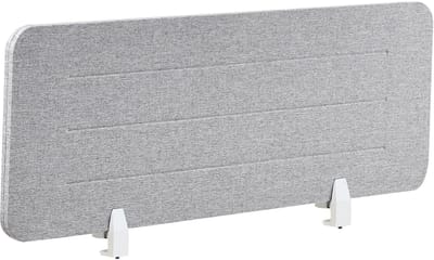 BELIANI ZIGGY - Bureauscherm - Lichtgrijs - 120 x 40 cm - Polyester