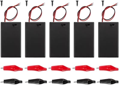 Batterijhouder AAA met Schakelaar - Batterijbox 3xAAA - DIY Projecten - Met Aan/Uit Schakelaar - 3x AAA - Zwart