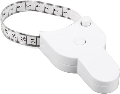 Lichaamsmeetlint met automatische vergrendeling – Precisie meetlint met drukknop voor taille, borst, heup, armen en benen – Ideaal voor fitness, dieet en thuisgebruik